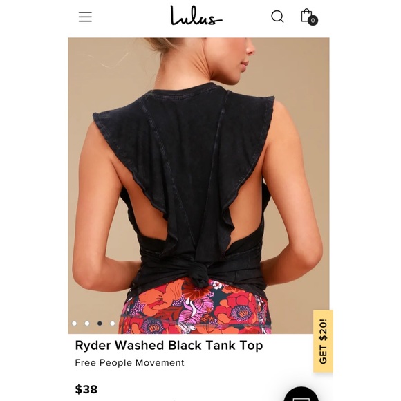 Free People NWOT Ryder Tank - Black - Picture 5 of 5